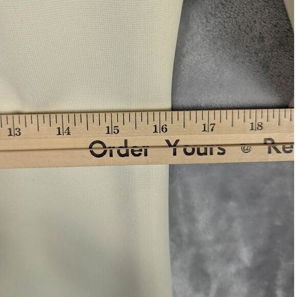 Vintage Fred Rothschild Dress Womens 12 Ivory Long Sleeve Detachable Capelet - Picture 9 of 14